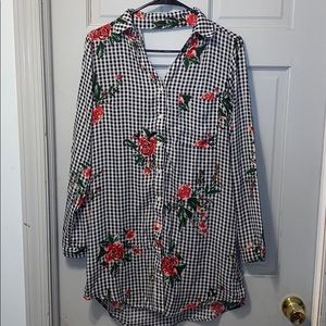 Backless button up dress